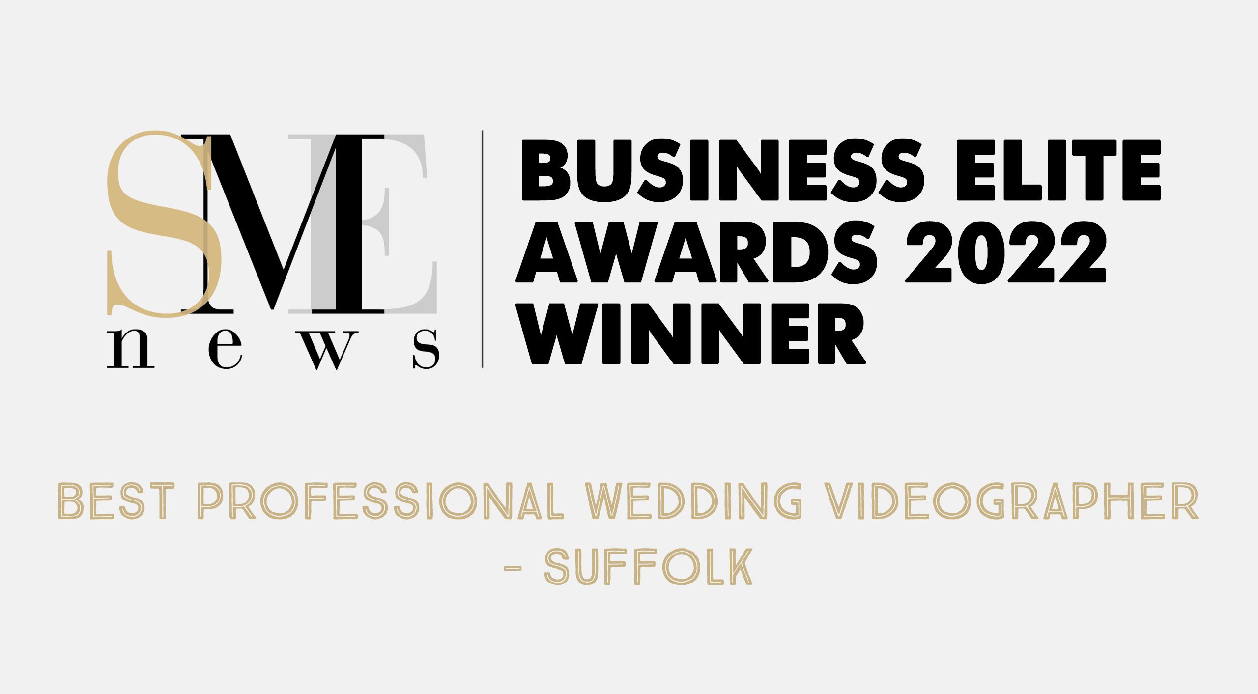 SME News Business Elite Awards winner 2022 logo – Shepperson Wedding Films